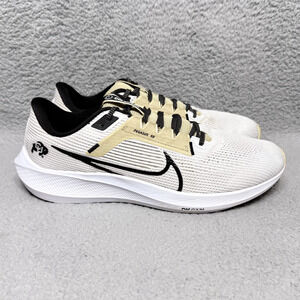 Nike Air Zoom Pegasus 40 Colorado Buffaloes Mens Size 12.5 Running Shoes White